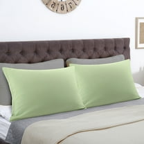 PiccoCasa Microfiber Pillowcases Pair with Zipper Closure Non-Standard Sage