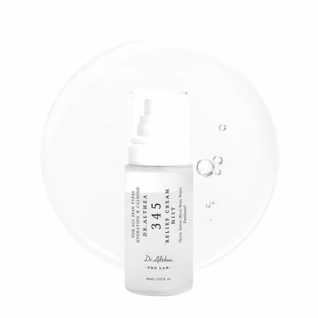 Bruma hidratante y calmante Dr. Althea 345 | Bruma facial hidratante con extracto de arroz | Calma la piel sensible | Cuidado vegano coreano, 59 ml