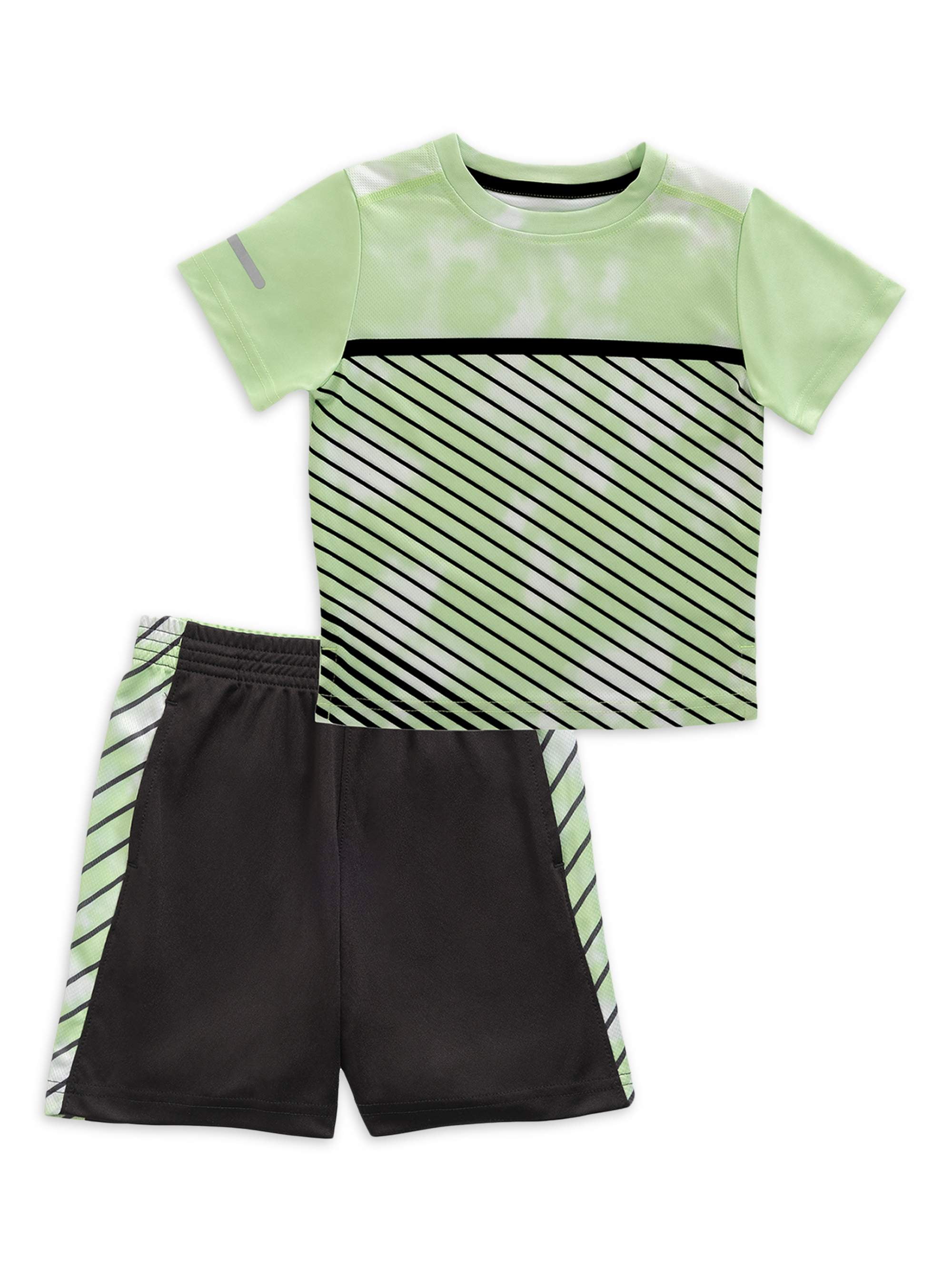 Athletic Works - Athletic Works Baby Boy & Toddler Boy Athletic T-Shirt & Short Outfit Set, 2