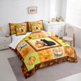thumbnail image 3 of Castle Fairy Animal Black Cat 7Pcs Bedding Comforter Set for Kids Teens,Pumpkin Maple Leaves Queen Bedding Sets Super Cozy,Rustic Autumn Harvest Queen Sheet Sets,Ultra Soft Home Decor, 3 of 8