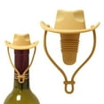 thumbnail image 3 of Qiangzon Reusable Cowboy Hat Wine Bottle Stopper with Leakproof Seal - Fun Beverage Preserver for Wine, Champagne And Liquor Storage, Western Themed Bar Accessories Gift, 3 of 9