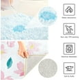 thumbnail image 7 of GZHJMY Pink Flower Bathroom Rug Rectangular Bath Mat Non Slip Bath Rugs Absorbent Shaggy Bathmats for Sink Shower 16" x 24", 7 of 7