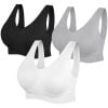 3 Pack Black White Grey