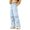 Light Blue, variant on Women's Water Resistant Hiking Pants, Fleece Lined Cargo Pants for Women, High Waisted Baggy Parachute Trousers, Wide Leg Climbing Pants with Multi Pockets for Winter Outdoor and Street Black