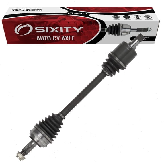 Sixity Front Left CV Axle compatible with Honda Pilot 2005-2008 - Driver Side Complete Axle Shaft Assembly