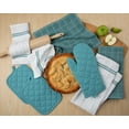 thumbnail image 5 of Mainstays 8-Piece Cotton Kitchen Towel, Dishcloth, Oven Mitt, and Pot Holder Set, Blue, 5 of 6