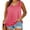Dark pink1, variant on Plus Size Women Solid Color Sleeveless Casual Tank Tops Crew Neck Simple Camisole 5XL