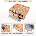 thumbnail image 3 of FORMRS Womens Corduroy Tote Bag Crossbody Shoulder Purse Handbag with Detachable Strap, Orange Ghost Plaid Pattern, 3 of 7