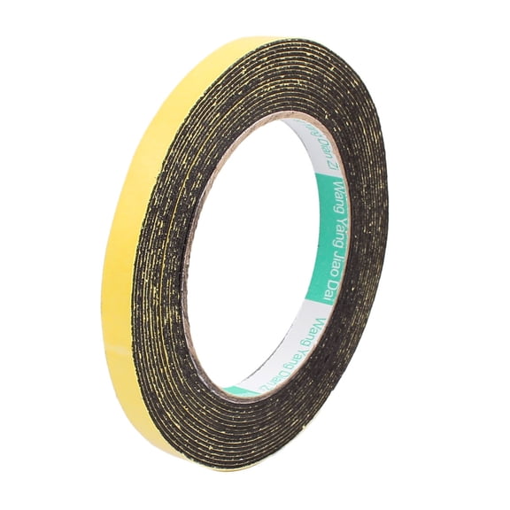 10mm x 1mm Single Sided Self Adhesive Shockproof Sponge Foam Tape 5M Length