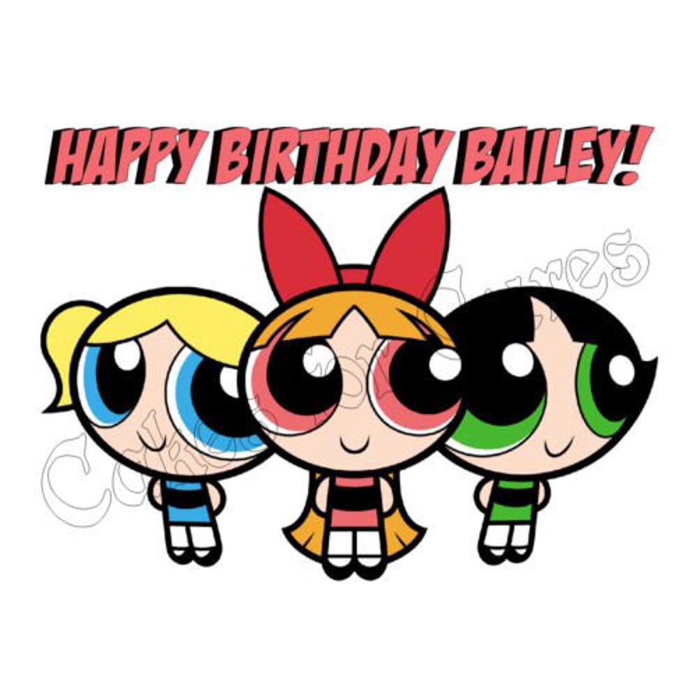 1/4 Sheet Powerpuff Girls Edible Frosting Cake Topper*