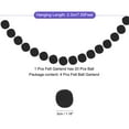 thumbnail image 2 of Uxcell 4Pcs Felt Ball Garland Black Pom Pom Garland Handing Balls 7.55 Feet Long 20 Balls for Christmas, 2 of 6
