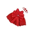 thumbnail image 5 of Musuos 2pcs Newborn Baby Girl Dress Lace Princess Tutu Party Dress + Headband Outfits, 5 of 5