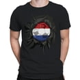 thumbnail image 2 of Netherlands Soccer Ball Men's Black T-shirt, 2 of 3