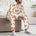 thumbnail image 7 of Fotbe Squirrel Playing Pattern Long Sleeve Pajama Set for Men,Sleepwear Set,2-piece Loungewear Set,Soft PJs Comfy Nightwear with Pockets-X-Large, 7 of 7