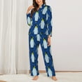 thumbnail image 3 of Bingfone Womens Pajama Sets Beautiful King Penguin Pattern Print,Long Sleeve Loungewear Pajamas Set-Medium, 3 of 9
