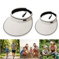 thumbnail image 2 of Sun Shade Cap Adjustable Open-Top Hat with Wide Brim, Plain Polyester Headwear for Painting and Daily Outdoor Wear, 2 of 9