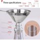 thumbnail image 2 of Juego de embudos de cocina de acero inoxidable de 3 piezas para polvo, aceite, líquidos, etc., mini embudo de metal, embudo de especias para llenar botellas pequeñas, 2 of 5