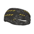 thumbnail image 2 of Uemuo Retro Excavator Printed Sports Headbands for Men Women,Moisture Wicking Workout Headband, Sweatband Headbands,Non-slip Workout Gym Yoga Headband, 2 of 9