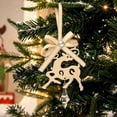 thumbnail image 5 of Dalxymotic Christmas Metal Hanging Ornament, Golden Hanging Decor with Bow, Xmas Tree Decoration, Hollow Metal Ornament, Christmas Ornament Decoration for Home, Tree, Mantel, 5 of 7