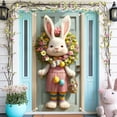 thumbnail image 4 of TONGYIJIA Easter Door Banner, 35x71 Inch Rabbit Door Curtain, Spring Party Outdoor Decoration, Vertical Hanging for Front Door, Festive Home Decor, 4 of 6