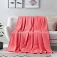 thumbnail image 2 of Premium 100% Cotton Waffle Blanket - Lightweight Breathable Waffle Weave Bed Blanket - Soft and Warm All Season Blanket for Couch, Sofa and Bed, Twin Size 68x88 Inches, Coral, 2 of 6