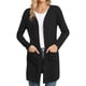 thumbnail image 2 of Mujer Frente Abierto Outwear Casual Elegante Color Puro Manga Larga Botón Outwear para la Vida Diaria Trabajo Negro XL, 2 of 7