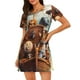 thumbnail image 1 of Balery Animal Filled Noahs Ark Camisón de manga corta con cuello redondo para mujer, cómodo y elegante., 1 of 6
