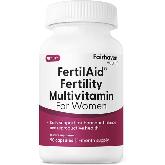 FertilAid for Women Fertility Supplement: Natural Fertility Support to Aid Conception, Promote Cycle Regularity and Ovulation