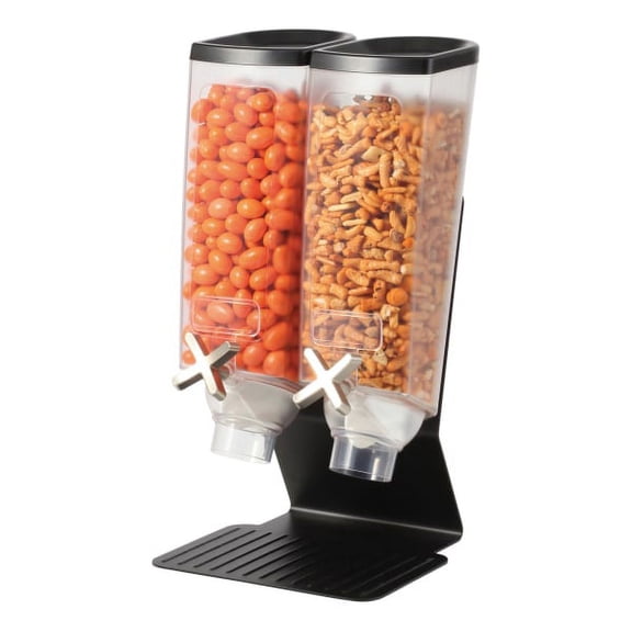 Rosseto EZ50299 Two Container Snack Dispenser with Black Steel Stand