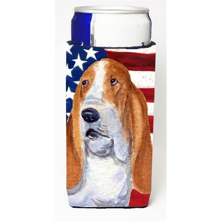 

Usa American Flag With Basset Hound Michelob Ultra s For Slim Cans - 12 oz.