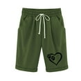 thumbnail image 3 of UPPADA Day 2025 Linen Shorts for Women Stretch Bermuda Shorts Elastic Waist Sweatshorts Knee Length Short Pant Athletic Cargo Shorts Womens Athletic Shorts, 3 of 6