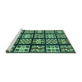 thumbnail image 2 of Ahgly Company Machine Washable Indoor Square Abstract Turquoise Blue Modern Area Rugs, 7' Square, 2 of 4