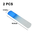 thumbnail image 2 of 2Pcs Glass Foot File Pedicure Rasp Dead Skin Remover Calluses Corn Coarse Hard Skin Remover - 1pcs blue glass foot file+1pcs two-color glass foot file, 2 of 5