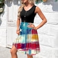 thumbnail image 4 of Women's Lightweight Sundress, Sleeveless Casual Summer Wear with Allover Patriotic Print, Perfect for Festivals and Daily Errands,Red L, 4 of 5