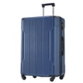 thumbnail image 1 of Merax 28 Inch Checked-Large Luggage with Wheels Aluminum Alloy Corner Hard Shell Suitcase TSA Luggage Suitcases for Travel Woman Men(Blue), 1 of 7