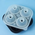 thumbnail image 1 of Organizadores Bandejas de hielo rosa, molde de hielo de diamante, fabricante de bolas de hielo de silicona de 4 cavidades, máquina de hielo de liberación fácil para cócteles, whisky y jugo casero AMMAO MXZZ23419A1106, 1 of 2