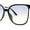 Black - Blue Brown, variant on Womens Oversized 90s Fashion Thin Plastic Horn Rim Sunglasses Black - Smoke