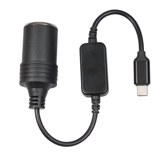 USB C PD Type C Male to 12V Car Cigarette Socket Female Step Up Cable