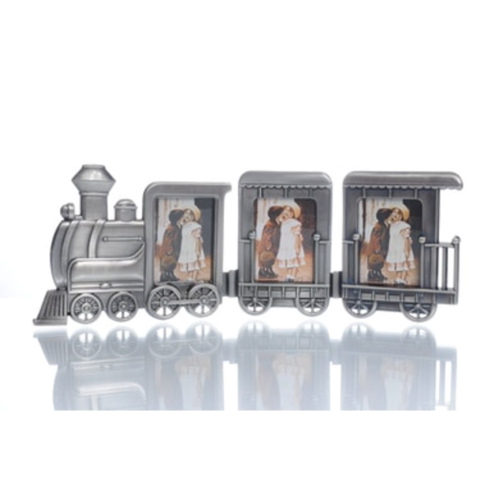 Train Photo Frame 3 pc. Pewter Frame