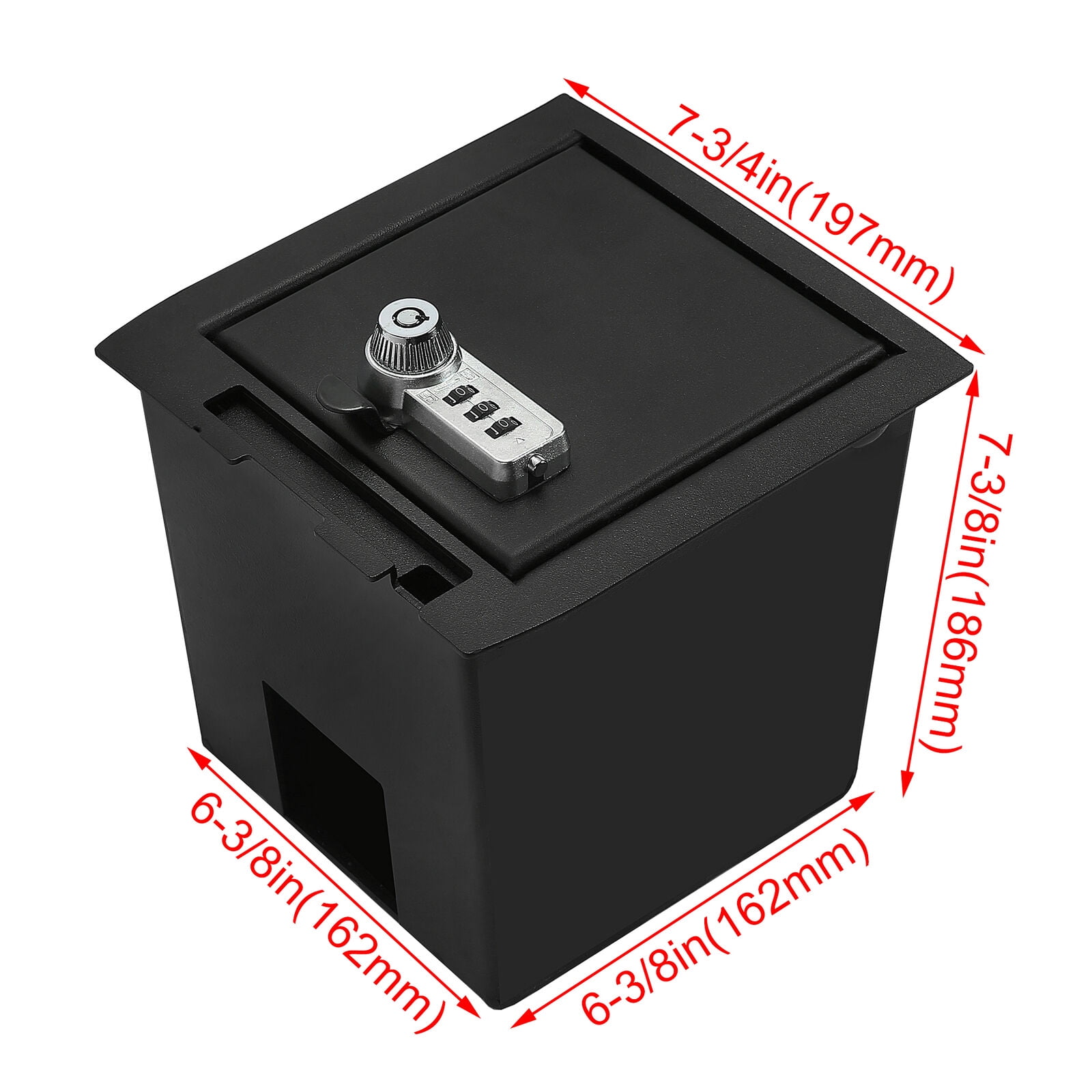 Kojem Center Console Gun Safe Storage Box Lock Console Safe Vault Compatible with 2016-2021 Toyota Tacoma Replacement for 00016-35986 17 18 19 20