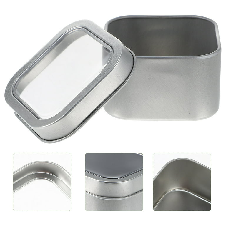  NOLITOY 4 Pcs Cake Tin Box Metal Tin Cans Small Tin