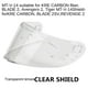thumbnail image 2 of Visera para casco MT V-14 Pinklock para cascos integrales de motocicleta antivaho Transparente, 2 of 9