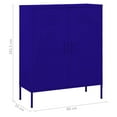 thumbnail image 4 of vidaXL Armoire de Rangement Bleu Marine 80x35x101,5 cm Acier, 4 of 5