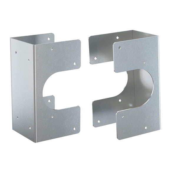 2x zapatos de perno para pernos dobles 2x 6.25" de altura Fácil de instalar Se adapta a tuberías de hasta 2 3/8" de diámetro exterior para