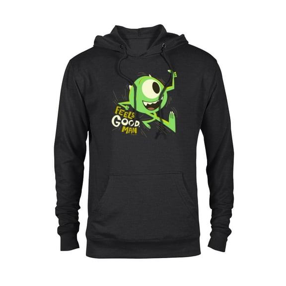 Disney and Pixar Monsters, Inc. Mike Wazowski Feels Good Man - Pullover Hoodie for Adults - Customized-Black