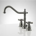 thumbnail image 3 of Signature Hardware 900890 Victorian 1.2 GPM Widespread Bathroom Faucet - Nickel, 3 of 7