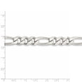 thumbnail image 4 of Auriga 925 Sterling Silver 10.5mm Flat Figaro Bracelet 8 inch for Women, 4 of 6