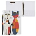 thumbnail image 3 of Cats Abstract 3 Ring Binders 1.5 inch Hardcover File Folders with Interior Pockets A4 Size Organizer for School Office Hospital, 3 of 8