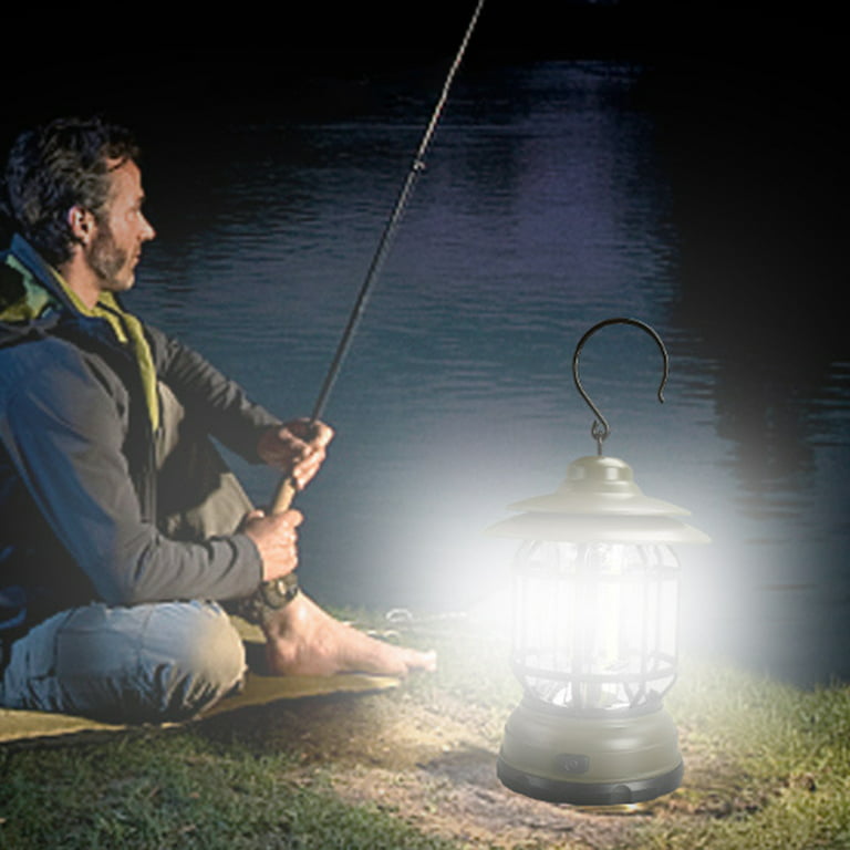 Happy Date Camping Lantern Battery Powered LED Camping Light Dimmable  Water-Resistant Lantern, COB High Brightness for Survival Hiking Fishing  Hurricane Snow Emergency Lighting 