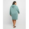 thumbnail image 3 of Hanes Originals Women's Soft Brushed Fleece Hoodie Dress (Plus Size) Salt Pool Green 3X, 3 of 6